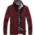 Men's Thick Knitted Fleece Cardigan Sweater Coat