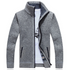 Men's Thick Knitted Fleece Cardigan Sweater Coat