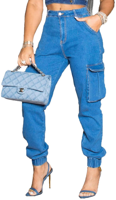 Womens Athletic Pants Casual Cargo Long Work Pants Solid Color Hiking Pants Trousers with Pockets M