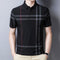 Men's Short Sleeve Plaid Polo Shirt - Casual Summer Wear