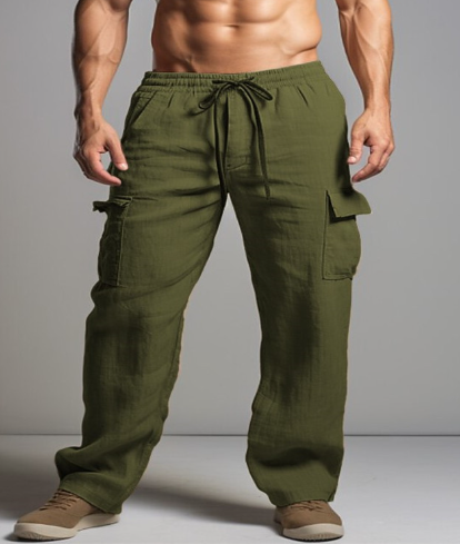 Men's Large Size Casual Mid-Waist Summer Trousers