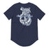 Men's Curved Hem Ancient Mermaid Anchor T-Shirt